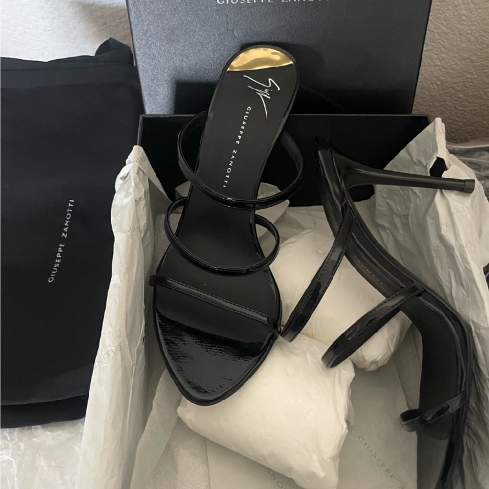 Giuseppe Zanotti Black Strappy Heels